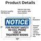 Signmission For Patient Safety No Cell Phone Use In, 10 in W x Rectangle, Vinyl Decal OS-2PACK-NS-D-710-L-12862 - alternate 6